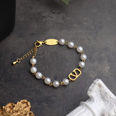 اسواره فالنتينو باللؤلؤ واللون الذهبي