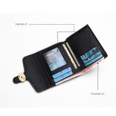 محفظة بطاقات متعددة من الجلد للنساء
