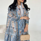 Mosong Miyake مطوي ترتيب الأسرة طوق كم طويل معاطف طويلة المرأة ربيع جديد مصمم مطبوعة عباية فستان سترة الموضة