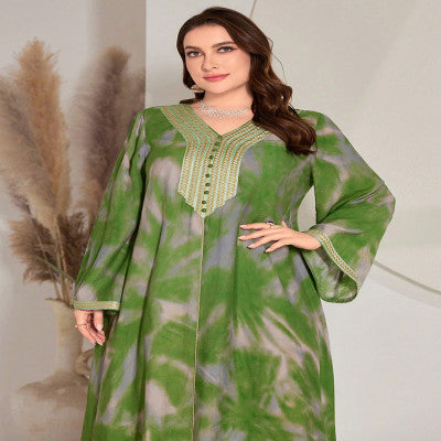 جلابية نسائية  بأكمام طويلة