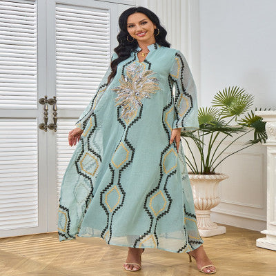 جلابية نسائية مطرزة
