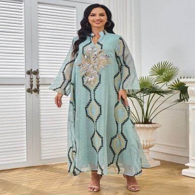 جلابية نسائية مطرزة