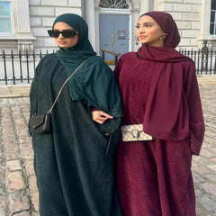 فستان عيد مسلم للنساء رمضان جلابية سميكة فساتين الحفلات عباية رداء طويل المغرب دبي قفطان إسلام فيستدوس لارجوس 2025