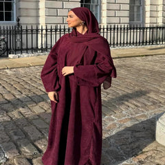 فستان عيد مسلم للنساء رمضان جلابية سميكة فساتين الحفلات عباية رداء طويل المغرب دبي قفطان إسلام فيستدوس لارجوس 2025