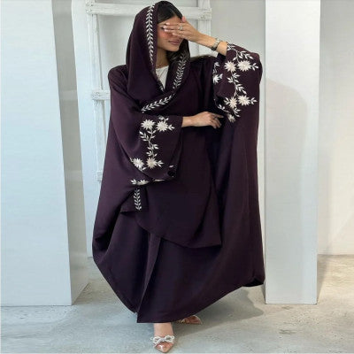 عباية نسائية مطرزه مع وشاح