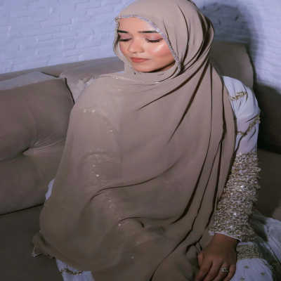 لامعة كريستال حافة الشيفون الحجاب وشاح وشاح الرأس أغطية الرأس للنساء Foulard En Mousseline الحجاب للمرأة عمامة فام