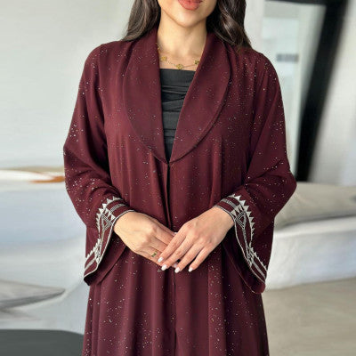 عباية مطرزة للنساء ، كارديجان إسلامي ، فستان رمضان ، قفطان أنيق ، رداء دبي ، قفطان ، عيد ، جلابية