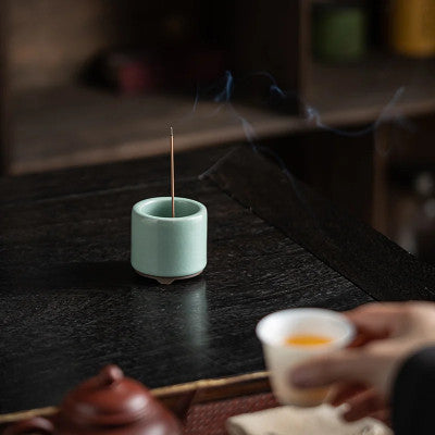 مبخرة سيراميك عتيقة مصنوعة يدويًا ، حامل ثلاثي القوائم ، بخار تدخين الضباب ، مبخرة ، مبخرة ، فرقعة ، حامل ، داخلي ، منزلي