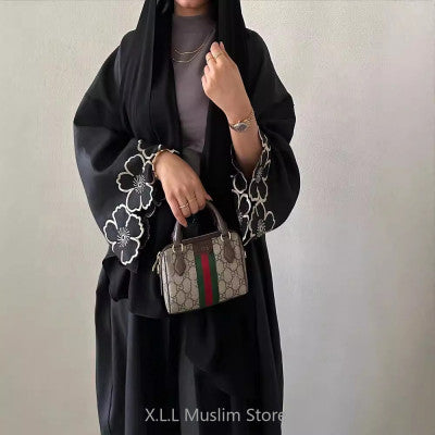 ملابس صلاة للمرأة المسلمة عباية مطرزة غير رسمية ملابس إسلامية للنساء كيبيا قفطان عيد رمضان دبي ملابس رداء فاخرة