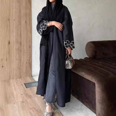 ملابس صلاة للمرأة المسلمة عباية مطرزة غير رسمية ملابس إسلامية للنساء كيبيا قفطان عيد رمضان دبي ملابس رداء فاخرة