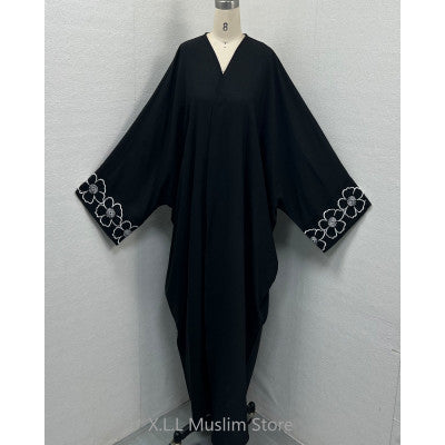 ملابس صلاة للمرأة المسلمة عباية مطرزة غير رسمية ملابس إسلامية للنساء كيبيا قفطان عيد رمضان دبي ملابس رداء فاخرة